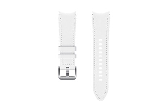 Accessoire pour téléphone mobile Samsung Bracelet pour Galaxy Watch 4 en cuir blanc taille S/M