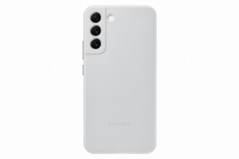 Coque et étui téléphone mobile Samsung Coque en cuir S22+ Gris clair