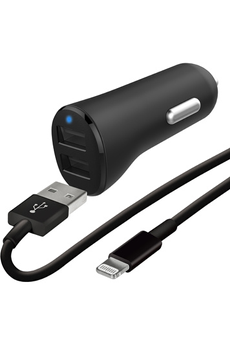 Accessoire pour téléphone mobile Wefix Pack chargeur voiture WeFix avec câble double USB vers Lightn