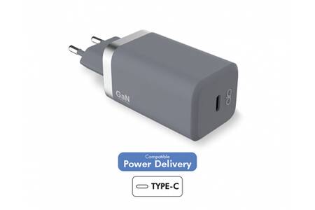 Chargeur pour téléphone mobile Force Power Chargeur secteur 20W 1 Port C + Cable C/C 1,2m Recycle Gris