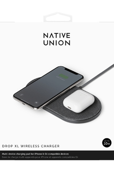 Chargeur pour téléphone mobile Native Union Chargeur induction Drop wireless noir
