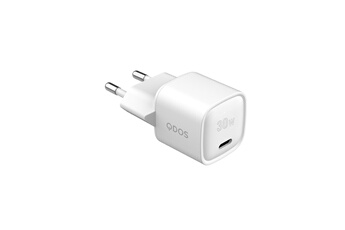 Qdos - Chargeur pour téléphone mobile Qdos Chargeur USB-C PowerCUBE Mini 30W blanc