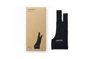 Gants tactiles Wacom Gant de dessin noir, taille unique, pour droitiers et gauchers, extensible, dur