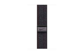 Accessoires bracelet et montre connectée Apple Boucle Sport Nike pour Apple Watch 45 mm Noir et Bleu