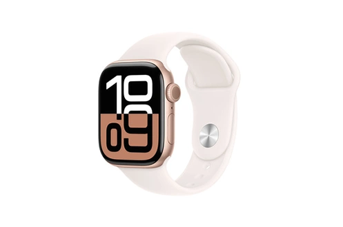 Apple watch Apple Apple Watch Series 10 GPS Cellular 42mm Boitier en Aluminium Rose Gold avec Bracelet Sport Rose Tendre S M MWX93QF A Darty