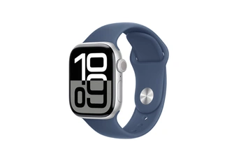 Watch Series 10 GPS 42mm Boîtier en Aluminium Argent avec Bracelet Sport Denim - S/M
