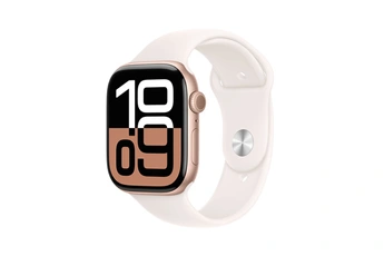 Watch Series 10 GPS 46mm Boîtier en Aluminium Rose Gold avec Bracelet Sport Rose Tendre - S/M
