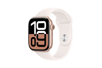 Watch Series 10 GPS + Cellular 46mm Boîtier en Aluminium Rose Gold avec Bracelet Sport Rose Tendre - S/M