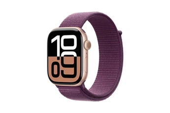 Watch Series 10 GPS + Cellular 46mm Boîtier en Aluminium Rose Gold avec Boucle Sport Prune