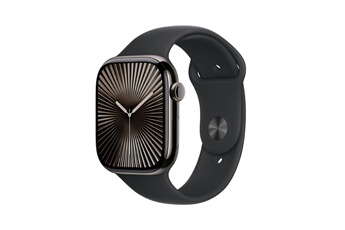 Watch Series 10 GPS + Cellular 46mm Boîtier en Titane Ardoise avec Bracelet Sport Noir - S/M