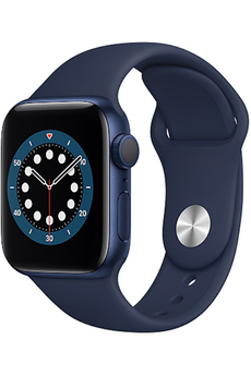 Apple watch Apple Apple Watch Series 6 GPS + Cellular, 40mm boitier aluminium bleu avec bracelet sport bleu marine