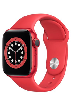 Apple watch Apple Apple Watch Series 6 GPS, 40mm boitier aluminium rouge avec bracelet sport rouge