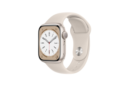 Apple watch Apple Watch Series 8 GPS, boîtier aluminium Lumiere Stellaire 41 mm avec Bracelet Lumiere Stellaire