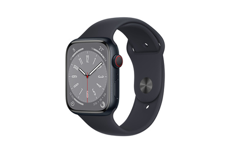 Apple watch Apple Watch Series 8 GPS+Cellular, boîtier aluminium Minuit 45 mm avec Bracelet Sport Minuit