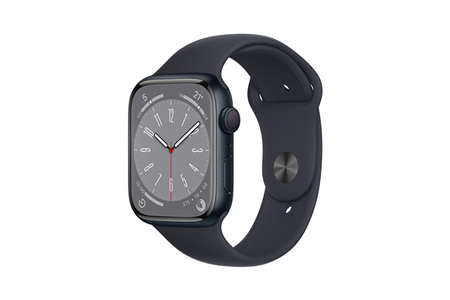Apple watch Apple Watch Series 8 GPS, boîtier aluminium Minuit 45 mm avec Bracelet Sport Minuit