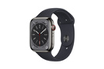 Apple Watch Series 8 GPS+Cellular, boîtier acier inoxydable graphite 45 mm avec Bracelet Sport Minuit photo 1