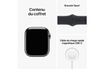 Apple Watch Series 8 GPS+Cellular, boîtier acier inoxydable graphite 45 mm avec Bracelet Sport Minuit photo 9