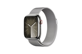 Apple watch Apple Series 9 GPS + Cellular 41mm Boîtier en Acier Inoxydable Argent avec Bracelet Mila