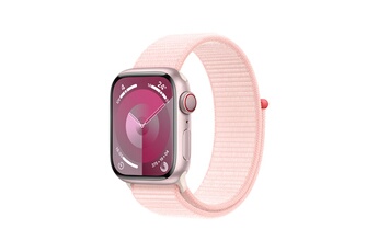Apple watch Apple Series 9 GPS + Cellular 41mm Boîtier en Aluminium Rose avec Boucle Sport Rose Clai