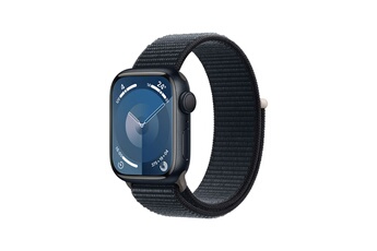 Apple watch Apple Series 9 GPS 45 mm Boîtier en Aluminium Midnight avec Boucle de Sport Midnight