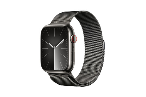 Apple Watch Series 9 GPS + Cellular Acier Inoxydable Graphite Bracelet  Milanais 45 mm - Montre connectée - Garantie 3 ans LDLC