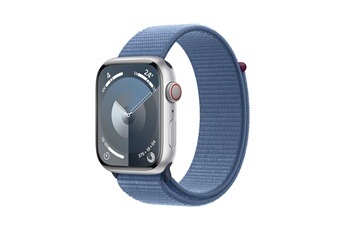Apple watch Apple Series 9 GPS + Cellular 45 mm Boîtier en Aluminium Argent avec Boucle de Sport Ble