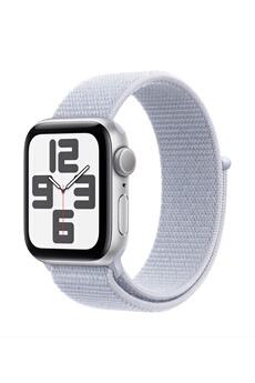 Watch SE GPS 40mm Boîtier en Aluminium Argent avec Boucle Sport Nuée bleue version 2024