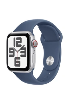 Watch SE GPS + Cellular 40mm Boîtier en Aluminium Argent avec Bracelet Sport Denim - S/M