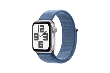 Apple watch Apple SE GPS 40mm Boîtier en Aluminium Argent avec Boucle Sport Bleu Hiver