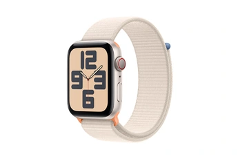 Apple watch Apple SE GPS + Cellular 44mm Boîtier en Aluminium Starlight avec Boucle Sport Starlight