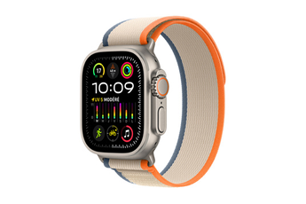 Apple watch Apple Ultra 2 GPS + Cellular, Boîtier en Titane de 49 mm avec Boucle Orange/Beige Trail 