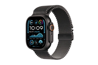 Watch Ultra 2 GPS + Cellular 49mm Boîtier en Titane Noir avec Bracelet Milanais Titane Noir - M