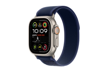 Watch Ultra 2 GPS + Cellular 49mm Boîtier en Titane Naturel avec Boucle Trail Bleu - S/M version 2024