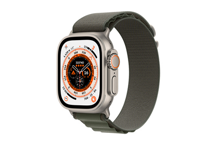 Apple watch Apple Watch Ultra + Cellular, boîtier Titane 49mm avec Boucle Alpine Vert - Taille S