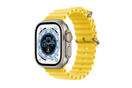 Apple watch Apple Watch Ultra + Cellular, boîtier Titane 49mm avec Bracelet Ocean Jaune