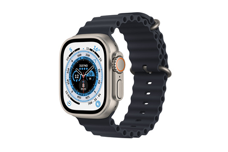 Apple watch Apple Watch Ultra + Cellular, boîtier Titane 49mm avec Bracelet Océan Minuit Taille Unique
