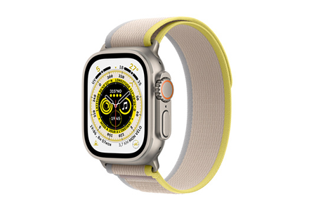Apple watch Apple Watch Ultra + Cellular, boîtier Titane 49mm avec Boucle Trail Jaune / Beige Taille M/L