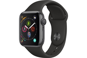 Apple Watch Series 4 (Gps, 40Mm) Boîtier En Aluminium Gris Sidéral - Bracelet Sport Noir