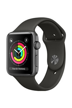 Apple watch Apple Watch Series 3 GPS 38mm - Boîtier en aluminium Gris Sidéral avec Bracelet Sport Gris