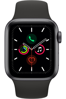 Apple watch Watch Series 5 GPS + Cellular 40mm, Boitier Aluminium Gris Sidéral avec Bracelet Sport Noir - S/M & M/L
