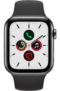 Apple watch Apple Apple Watch Series 5 GPS + Cellular 44mm, Boitier Acier Inoxydable Gris Sidéral av