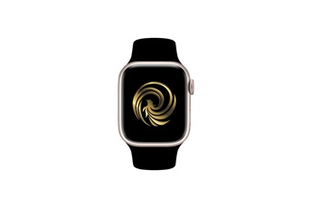 Apple watch Reborn Apple Watch Series 7 Lumière Stellaire 45mm reconditionnee Grade A avec bracelet noir