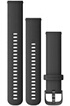 Garmin Bracelet Quick Release, 20mm, Silicone Noir boucle Gunmetal photo 1