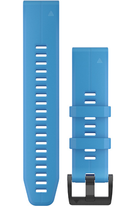 Accessoires bracelet et montre connectée Garmin Bracelet Silicone Bleu Cyan  - QuickFit - 22mm - fēnix® 5/5 Plus /fēnix®6 - 010-12740-03