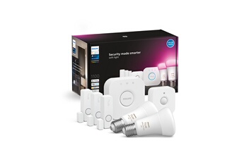 Ampoules connectées Philips Hue Secure Pack de démarrage détecteurs et ampoules E27 WCA