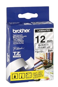 BROTHER Conso imprimantes -  - Ruban noir/transparent - TZ131