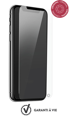 Protection d'écran pour smartphone Forceglass Protection d'écran Garanti à Vie en Verre Trempé Force Glass pour iPhone XS Max/11 Pro Max