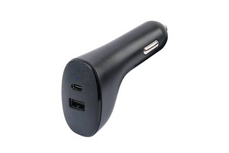 La Couleur Noire Chargeur De Voiture USB 38W, Qc 4.0 PD3.0, 2 Ports, Charge Rapide, Pour