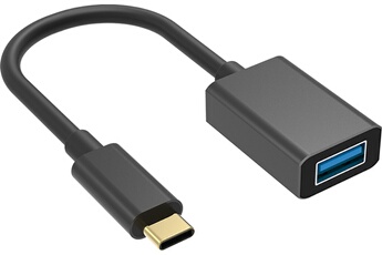 BBC - Câble téléphone portable Bbc Adaptateur USB-C vers USB A 1A Noir BB 15cm