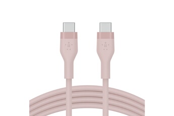 Câble flexible USB-C vers USB-C de 2 m / Le câble en silicone offre durabilité et flexibilité / Prise en charge du chargement rapide / Comprend un clip pour ranger votre câbleCâble flexible USB-C vers USB-C de 2 m / Le câble en silicone offre durabilité et flexibilité / Prise en charge du chargement rapide / Comprend un clip pour ranger votre câble